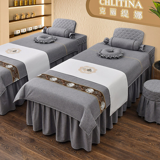 Beauty bed cover four-piece set high-end light luxury