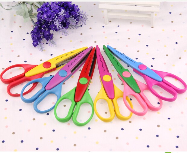 DIY handmade album special lace scissors Personality pattern making children's safety hand scissors