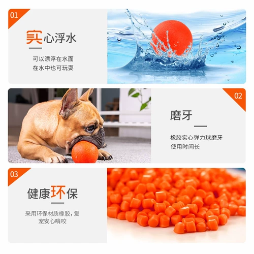 Собачья игрушечная шарик резиновый сплошной эластичный шарик, кусающий мяч для кусания собак, домашние животные, домашние животные, зубы чистые игрушки продукты