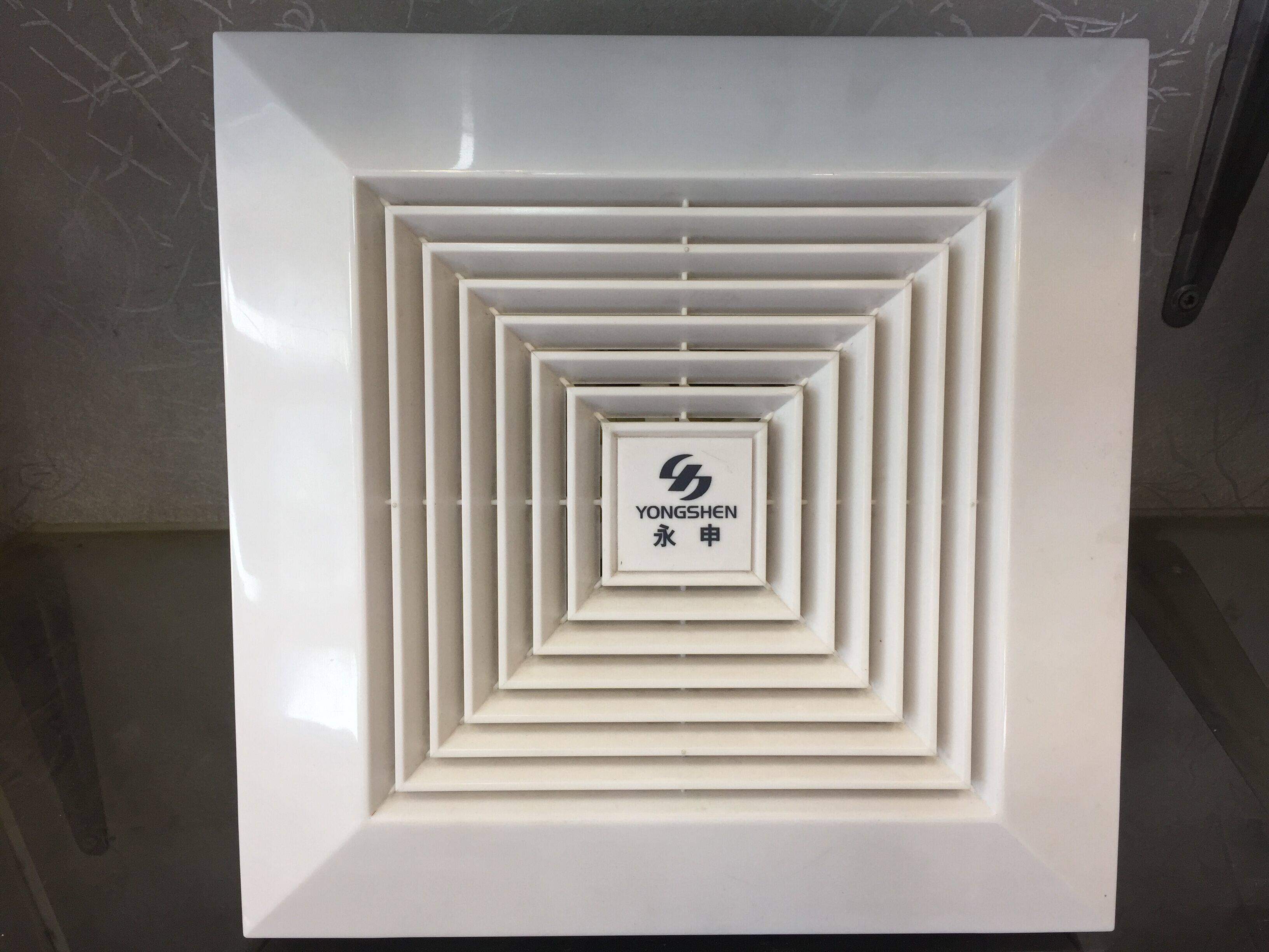 Yongshen 8 inch 12A kitchen cosmetic room public works pipe ceiling silent fan exhaust fan