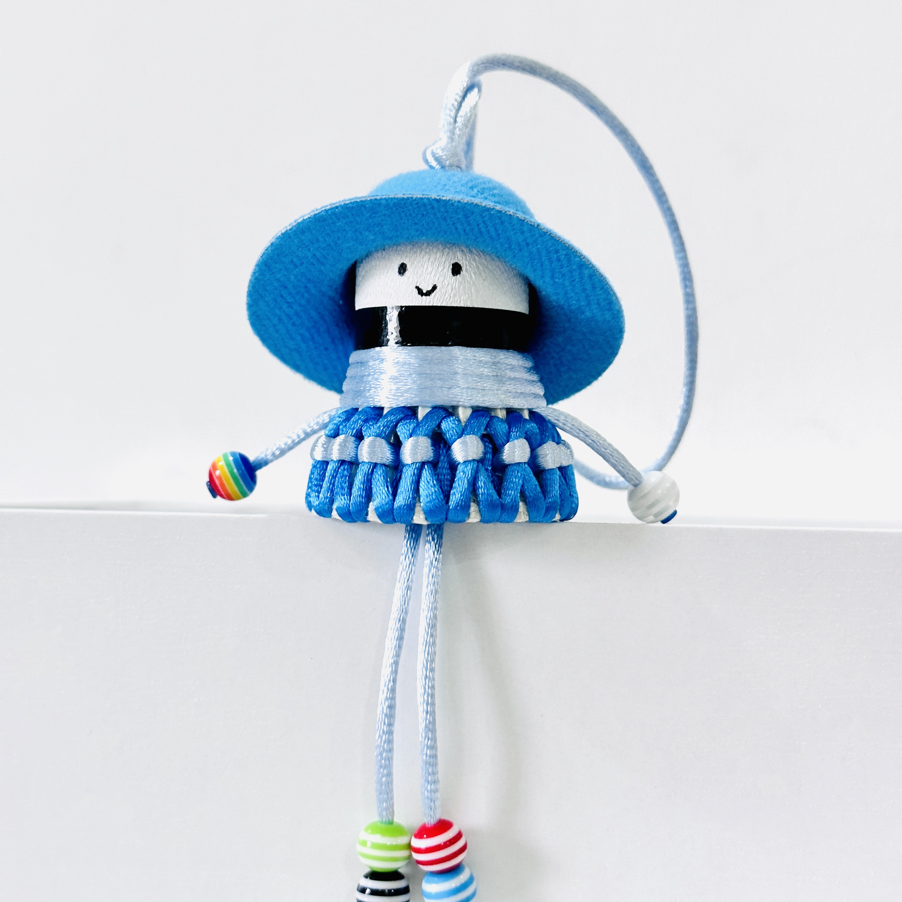 Dopamine Blue Ensemble Cute Cartoon Hats Badminton Pendants Handmade Graduation Season Birthday Gifts-Taobao
