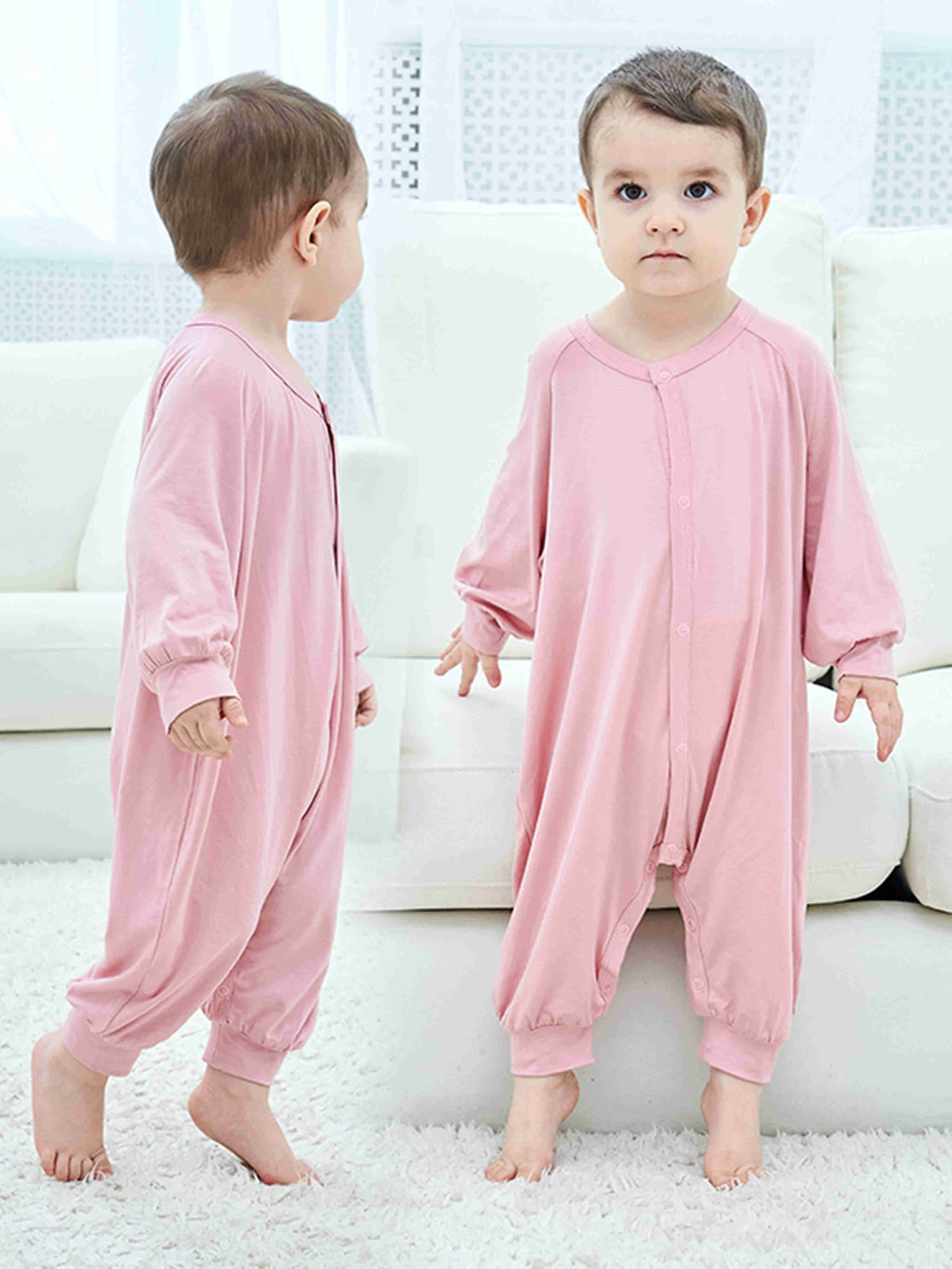 Modal bone-free baby sleeping bag Baby anti-kick by children four seasons universal spring and autumn boys thin girls split legs