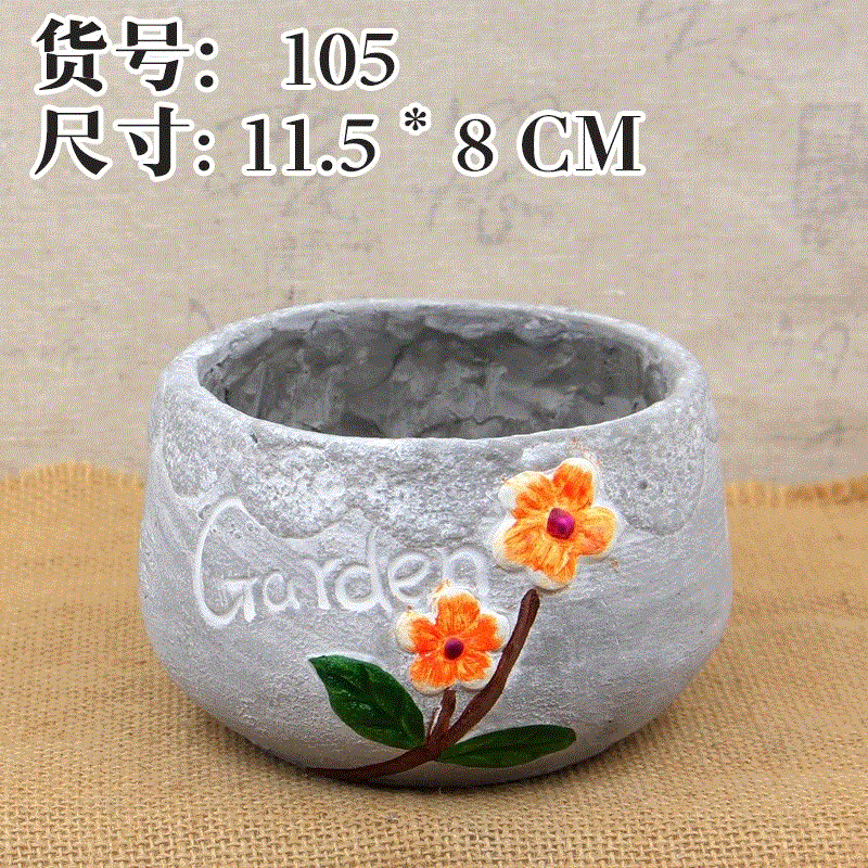 Platter nồi thịt đặc biệt, xi măng ngoài trời chậu hoa bình hoa hoa đứng trực tiếp cá tính mới chậu nhựa treo