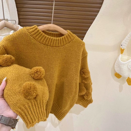 Демисезонный фонарь, удерживающий тепло трикотажный мягкий цветной свитер, «сделай сам», увеличенная толщина, в корейском стиле