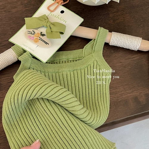 Летнее детское трикотажное платье, наряд маленькой принцессы без рукавов, юбка, эффект подтяжки, в западном стиле, детская одежда