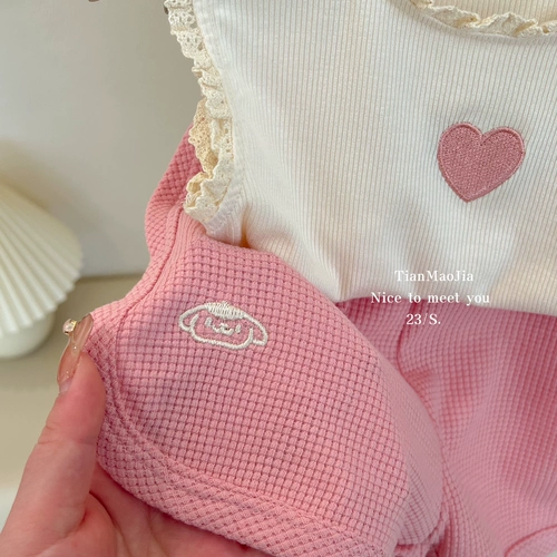 Летний комплект, детская летняя летняя одежда, популярно в интернете, детская одежда, в западном стиле