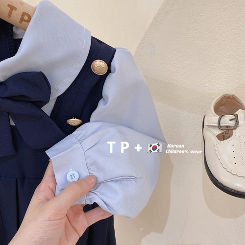 Осеннее детское платье, рубашка, юбка, детский комплект, наряд маленькой принцессы