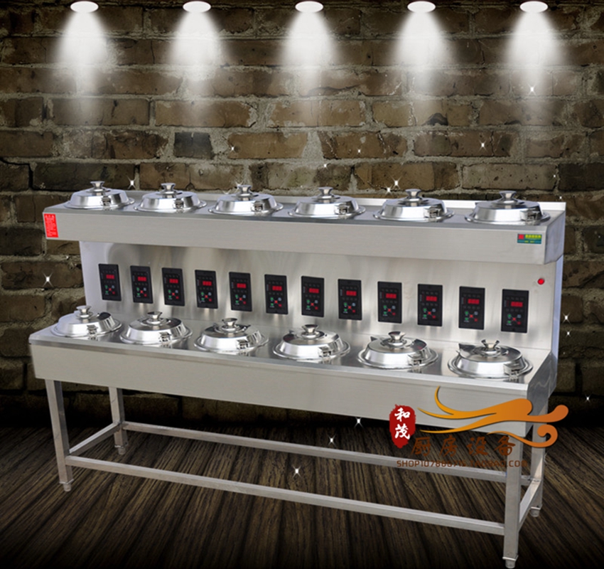 The eighth generation of digital intelligent 12-head automatic clay pot rice machine Commercial 12-head clay pot machine Electric clay pot machine