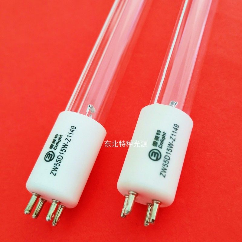雪莱特水处理紫外线杀菌灯ZW55D15W-Z1149单端4针纯水消毒灯管55W
