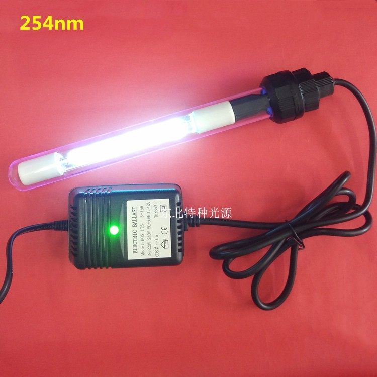 实验室紫外线灯全潜水4W/6W/8W单端四针254nm/365nm光催化检测灯