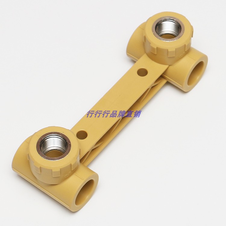 Zhongcai brand PPR hot and cold water pipe fittings 4 minutes 6 minutes 20 double 25 inner tooth elbow tee straight through direct