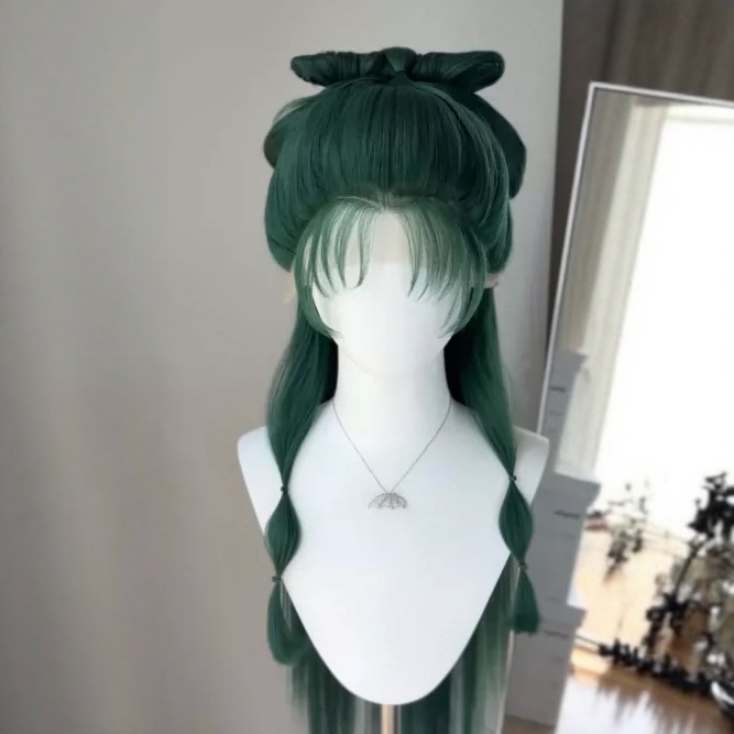 Green Color Lace Front Wig