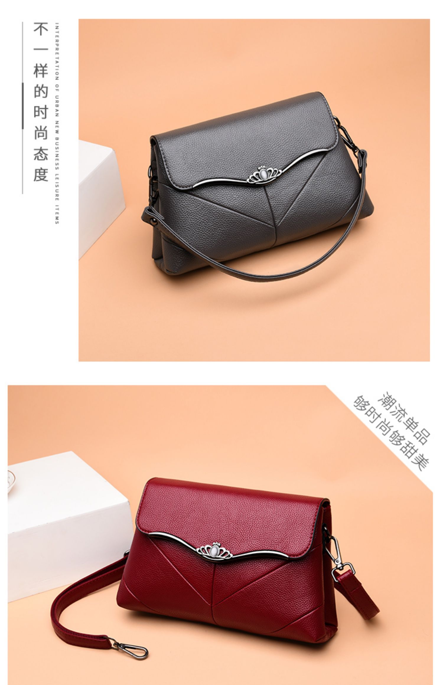 Kangaroo 2019 mới mềm da trung niên túi da vai đeo chéo túi mẹ khí chất da hoang dã túi nhỏ - Túi xách nữ túi michael kors