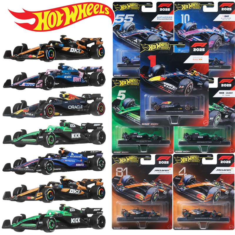 Hot Wheels Car Culture Track Legend Ferrari F1 Formula Racing Red Bull Alloy Car Model Hrv11