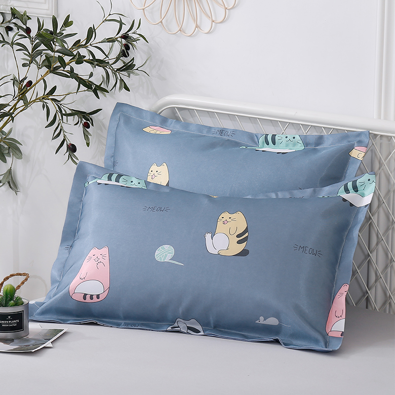 Aglaia Summer Ice Silk Pillowcase Pair Pack Machine Washable Summer Cool Pillow Cover Cool Mat Cool Summer Cartoon