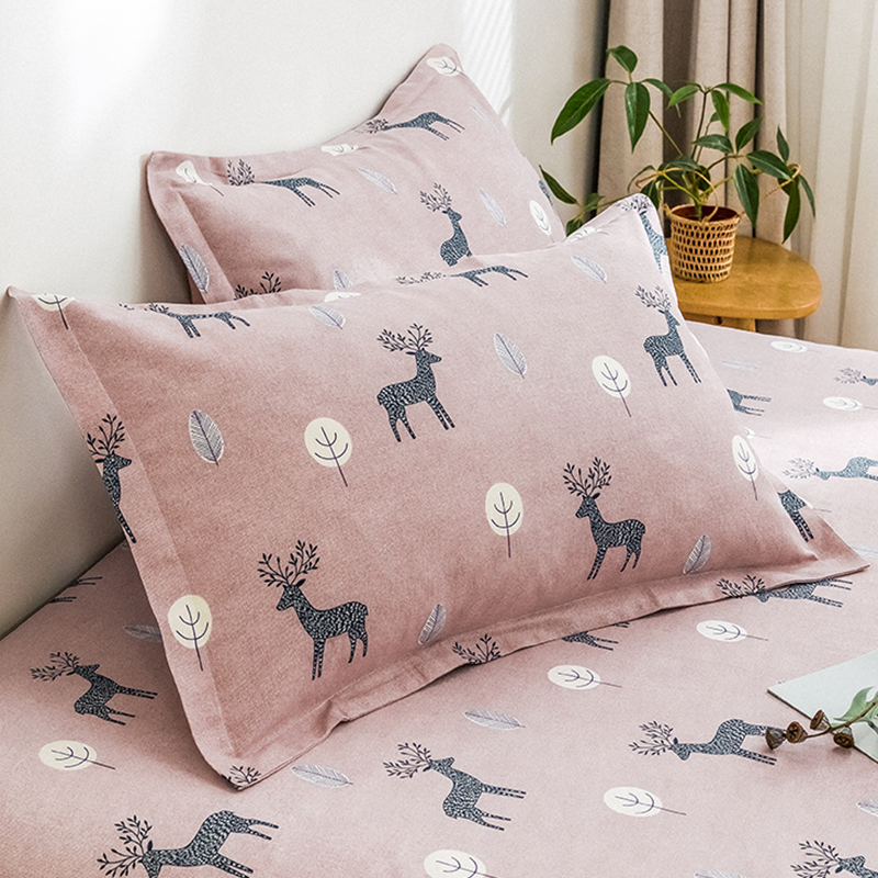 Pure cotton old coarse cloth pillowcase pair of clothes 48x74 thickened all-cotton pillowcase large number single home student Dormitory