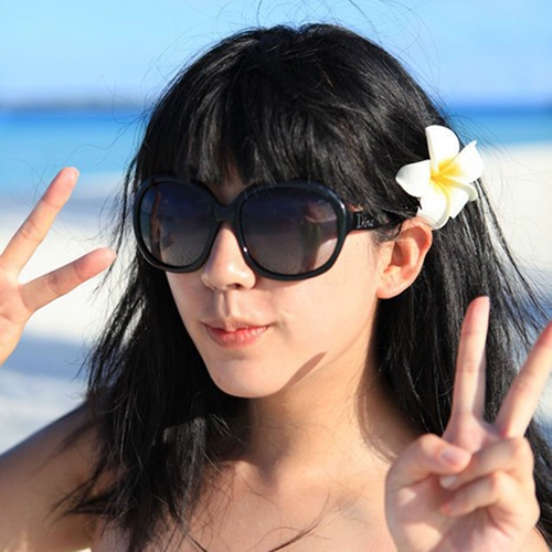 Пляжная заколка для волос, аксессуар для волос, пляжный стиль, в цветочек, цветочное украшение