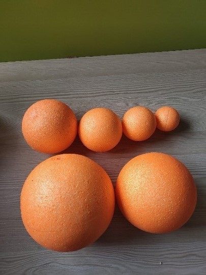 Orange Golden Scallion Powder Poly Dragon Golden Foam Ball Stage Background venue layout pendant wedding DIY size