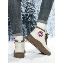 Snow boots for women 2024 new cotton shoes winter velvet thickening womens shoes thick sole non-slip Northeast short boots trend