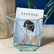 Nordic Wind Home Iron Art Kitchen Bathroom Containing Basket Fruit Dirty Clothes Containing Basket Grocery Storage Hamper