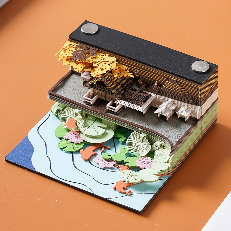 3D Stereo Sticky Notes, Ancient Style Creative Hand-Torn Paper Sculpture Artwork, Popular High-Value Sticky Notes, Creative Gift