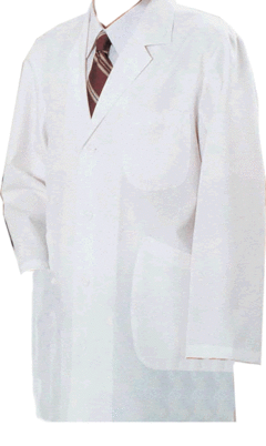 White coat workwear long sleeve M L S for male and female universal billable