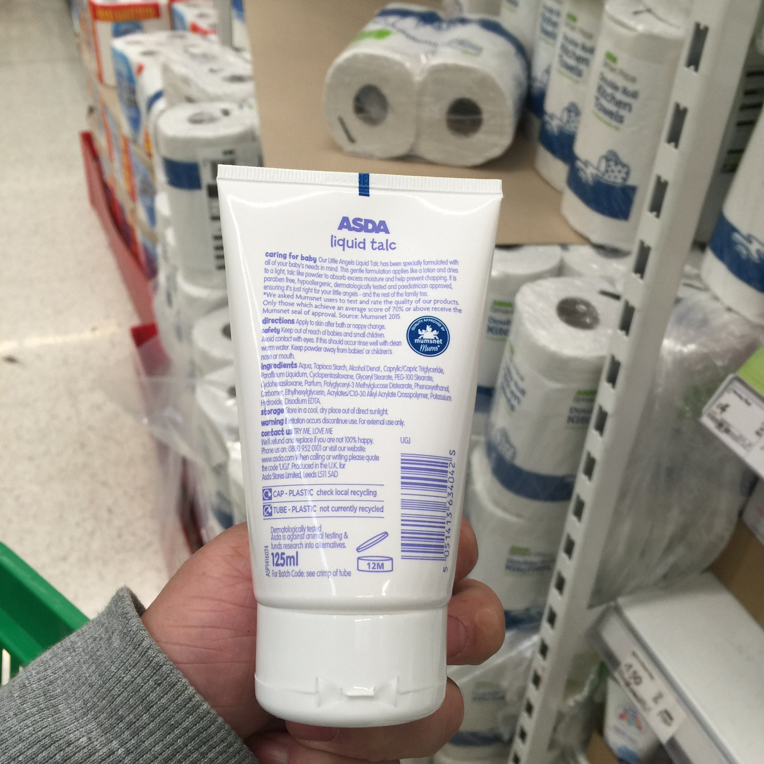asda baby talc