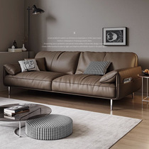 New style Italian minimalist elephant ears first layer cowhide living room small apartment modern simple business leather art sofa