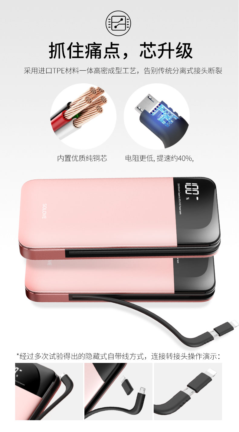 Kho báu sạc siêu mỏng 20000M mAh đi kèm với dòng 2W công suất lớn Apple X Huawei điện thoại di động chính hãng OPPO kê VIVO điện thoại di động phổ thông máy bay cầm tay bằng polymer - Ngân hàng điện thoại di động sạc dự phòng xiaomi