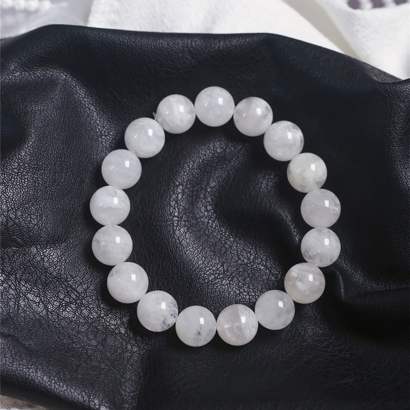 Factory Clearance Sale: Natural Crystal Snowflake White Phantom Single-Strand Bracelet, Crystal Snow Frost Phantom Bracelet Jewelry