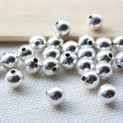 Yiqinglou imitation pure Silver gold Bead spacer DIY bracelet accessories pure silver spacer positioning beads silver loose beads