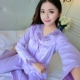 Bộ đồ ngủ nữ dài tay cotton mùa xuân mùa thu Hàn Quốc ngọt ngào nữ dễ thương mùa thu đặt bông mặc đồ bộ đẹp