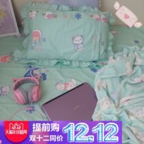 Clear Cabin Special Price Hero League Full Cotton Four Pieces Cute Electric Race Girl Student Dormitory Pure Cotton Sheet Original