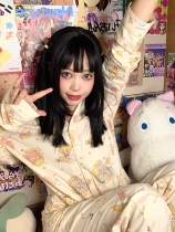 Pajamas keeper-All-cotton pyjamas suit cute teenage girl Home clothes LOL Cartoon Spring Autumn Long