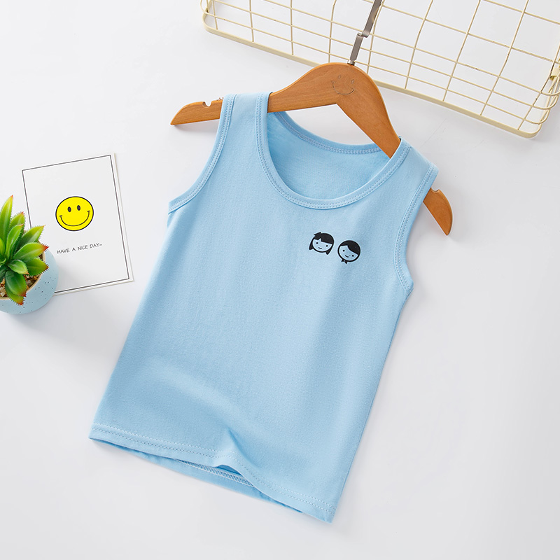 Childrens cậu bé mùa hè vest và cô gái con trai bông bên trong mặc trẻ em đáy mỏng trẻ em tay trong lớn childrens đồ ngủ T-shirt.