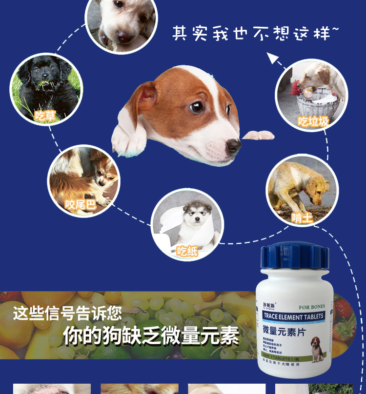 Chó nguyên tố vi lượng thú cưng jinmaotaidi mèo con chống cắn cắn gặm cỏ ăn thức ăn đặc biệt 癖 vitamin - Cat / Dog Health bổ sung sữa cho chó mẹ sau sinh