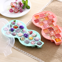 Silicone Ice Cube Ice Cube artifact home creative rose ice box refrigerator homemade frozen frozen frozen mold with lid