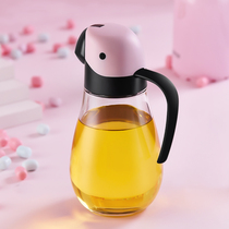 Kitchen oil pot without hanging oil leak-proof glass seasoning sauce vinegar cooking wine household automatic opening and closing large oil tank oil bottle