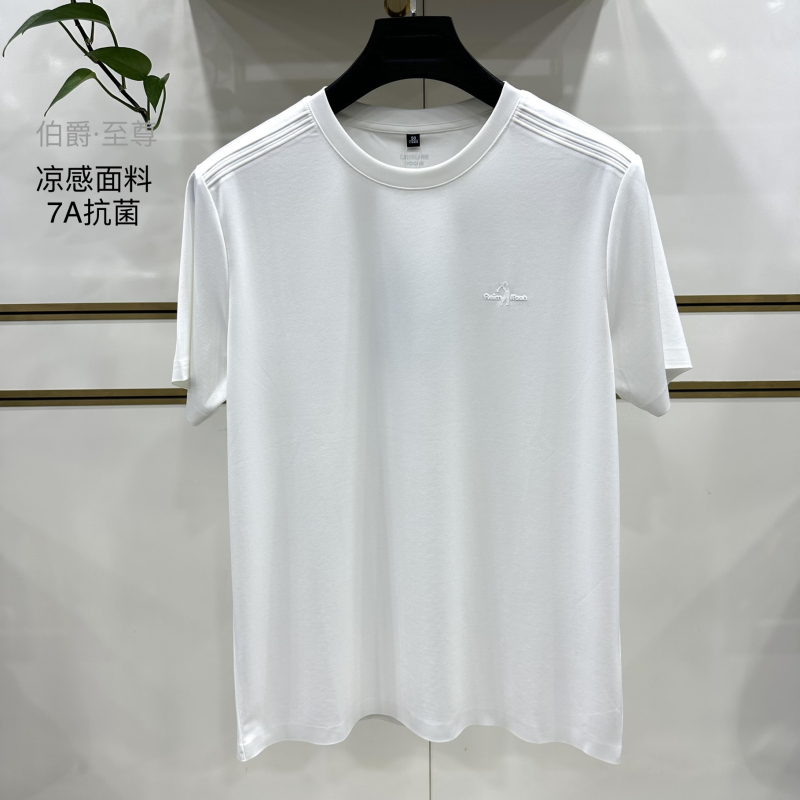 Fashionable High-End Cool Men's Short-Sleeve T-Shirt, Round Neck, Summer New Style, Solid Color, Simple, Versatile, Casual Half-Sleeve Tee