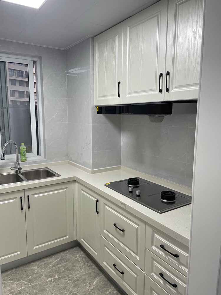 Hangzhou overall cabinet Linan house custom Xiaoshan kitchen cabinet renovation cabinet door large wardrobe kitchen quartz stone