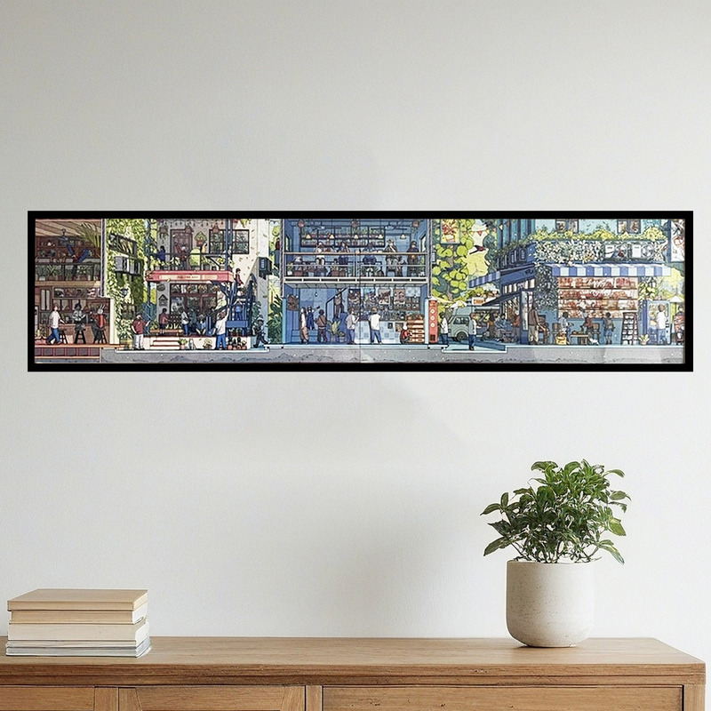 Urban Life Puzzle Frame 168X38 Wall-Mounted 125*29 Solid Wood Aluminum Alloy Frame Volleyball Boy Photo Frame Mounting Frame