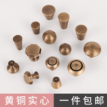 Antique copper small handle drawer cabinet cabinet pull handsingle hole new Chinese simple pure copper retro copper handle