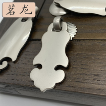 New Chinese pure copper pull handle modern minimalist with cabinet wardrobe door drawer pull handle Su pear silver color handle thickened