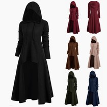 Hoodred short and long casual dress with long sleeves and casual one-piece dress lady jacket