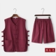 Phong cách Trung Quốc Tang nam vest vest mồ hôi Ma Hao cotton mùa hè và vải lanh áo sơ mi cũ áo vest Trung Quốc phong cách quốc gia nút gió - Áo vest cotton vest nam trung niên