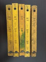 Wooden folding ruler secondhand old stock nostalgic old collection Film and TV props Construction card balance cards