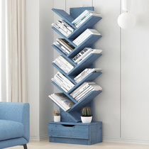 Tree-shaped bookshelf Simple floor-to-ceiling creative small bookcase Simple shelf storage cabinet Student household storage shelf