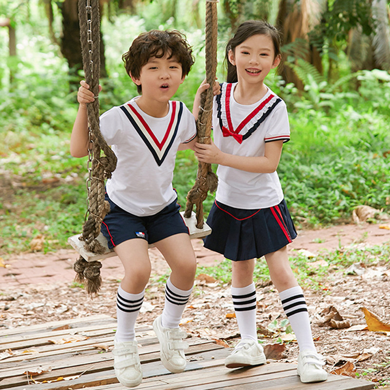 Kindergarten garden clothes summer clothes 2022 new primary school uniforms class clothes cotton sports suits performance clothes children's clothes