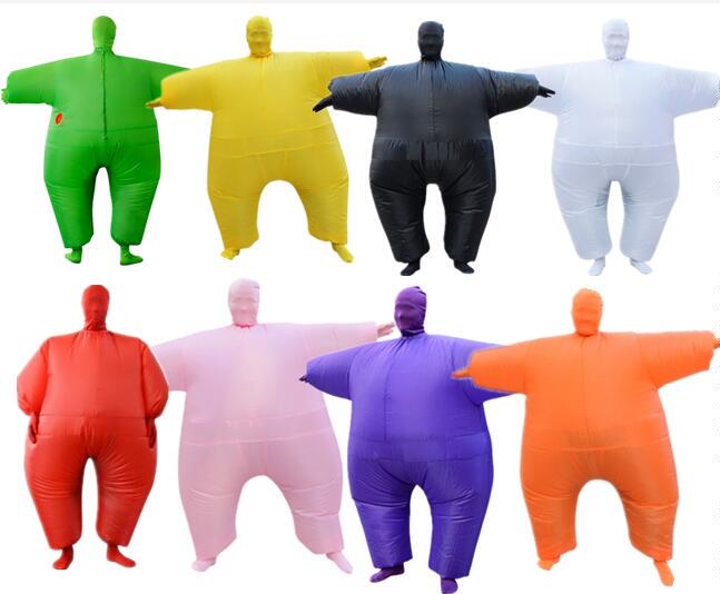 Halloween Catwalk Party Costume Funny Adult Inflatable Big Fat Man Costume Masked Invisible White Salmon Inflatable Suit Halloween Catwalk Party Costume Funny Adult Inflatable Big Fat Man Costume Masked Invisible White Salmon Inflatable Suit