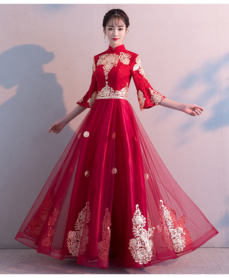 Robe de soirée      manchon de cloche - Ref 3210053 Image 21